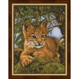 Кaртина Стразами Маленькая Рысь AZ-1525