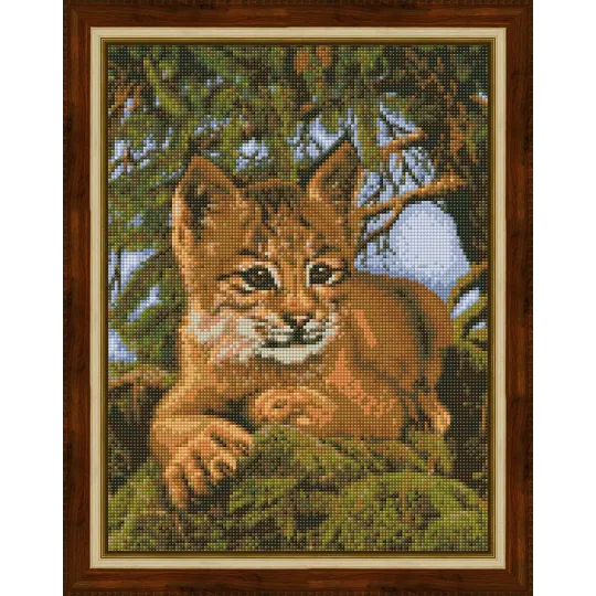 Diamant-Malerei-Set, kleiner Luchs, 30 x 40 cm AZ-1525