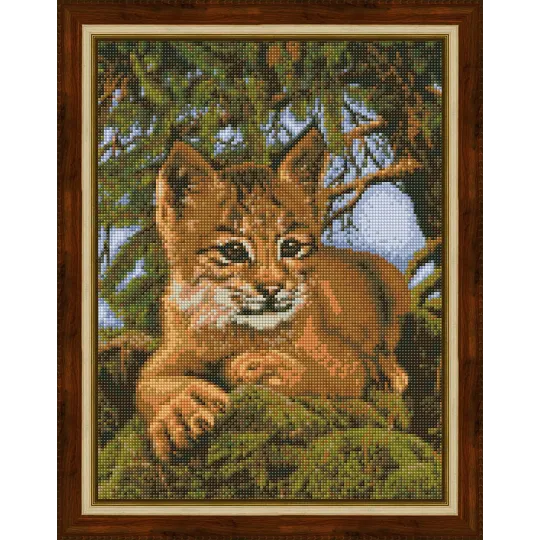 Diamond Painting Kit Small Lynx 30х40 cm AZ-1525
