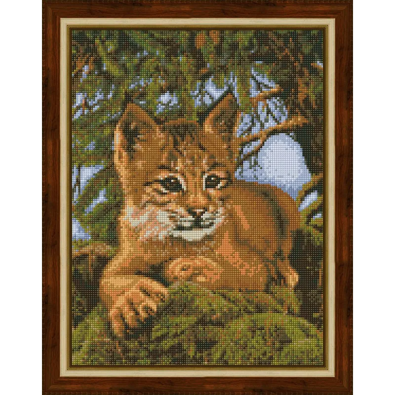 Diamant-Malerei-Set, kleiner Luchs, 30 x 40 cm AZ-1525