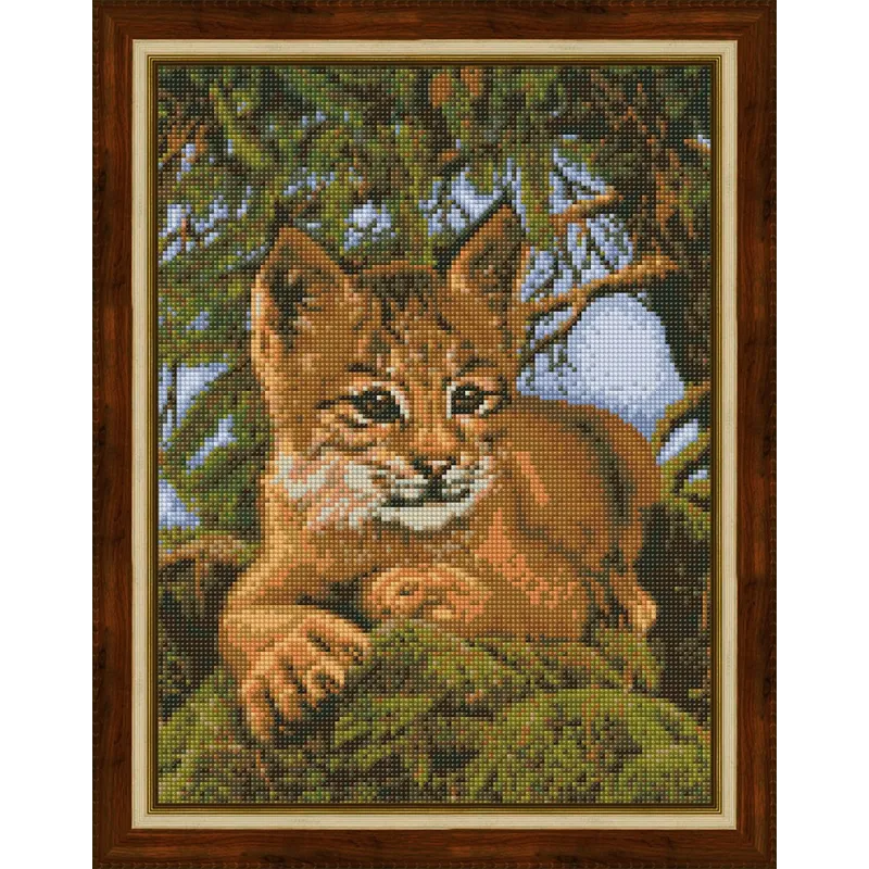 Diamond Painting Kit Small Lynx 30х40 cm AZ-1525