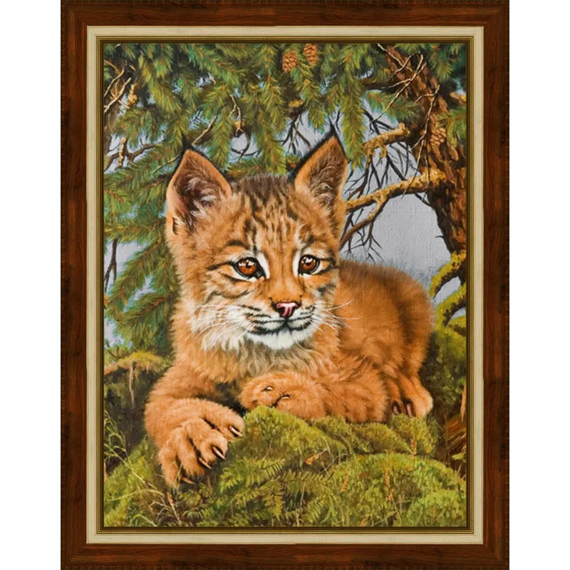 Diamant-Malerei-Set, kleiner Luchs, 30 x 40 cm AZ-1525