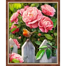 Oiseau dans le jardin 40x50 cm AZ-1743