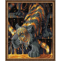 (Nutraukta) Tigras aukso spalvos 40x50 cm AZ-1746