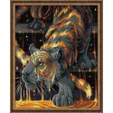 (Nutraukta) Tigras aukso spalvos 40x50 cm AZ-1746