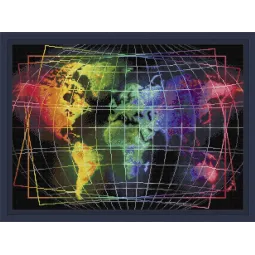 Carte du Monde 70x50 cm AZ-1747