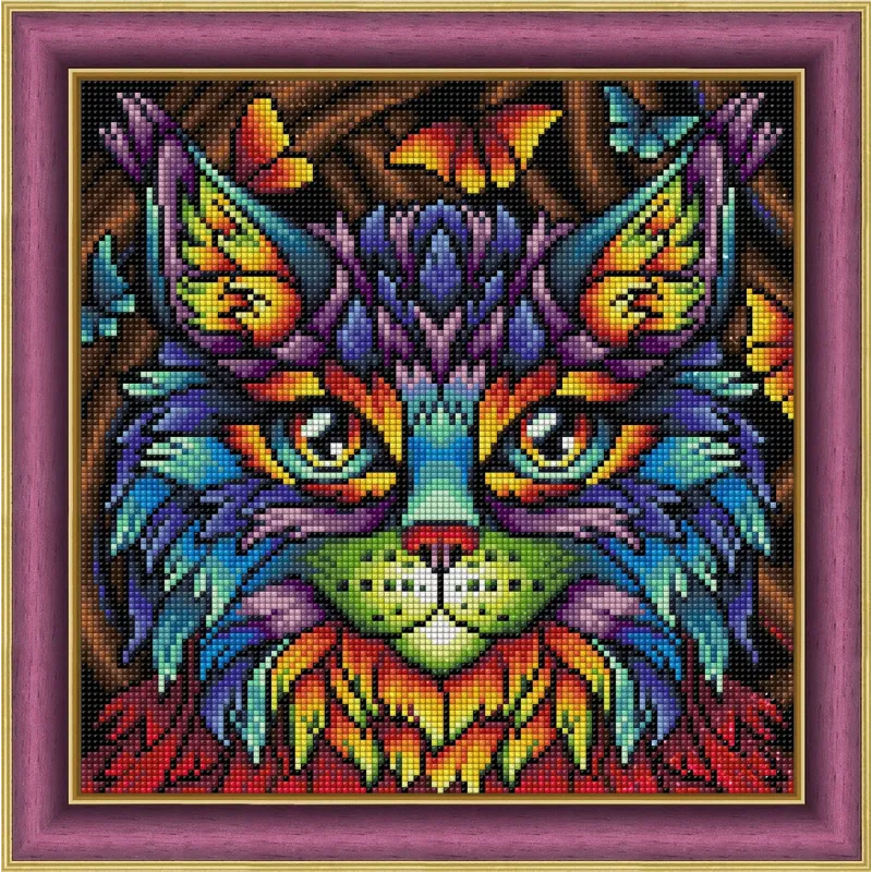 Regenbogenkatze 30x30 cm AZ-1753