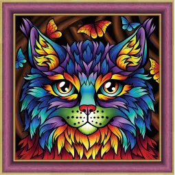 Regenbogenkatze 30x30 cm AZ-1753