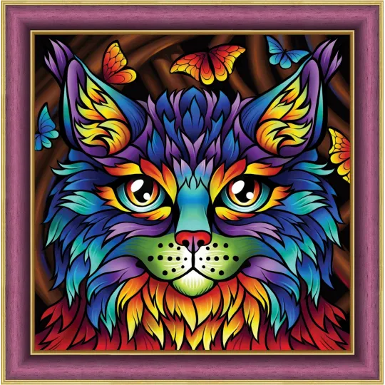 Regenbogenkatze 30x30 cm AZ-1753