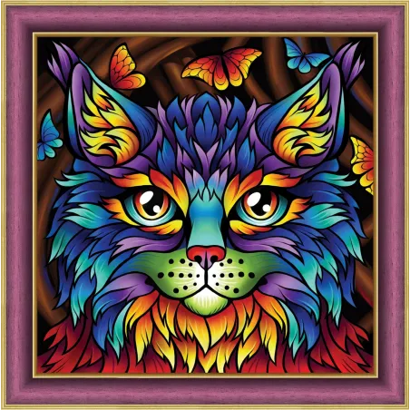 Regenbogenkatze 30x30 cm AZ-1753