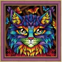 Chat arc-en-ciel 30x30 cm AZ-1753