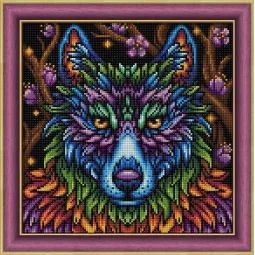 Rainbow Wolf 30x30 cm AZ-1754