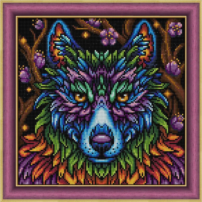 Loup arc-en-ciel 30x30 cm AZ-1754