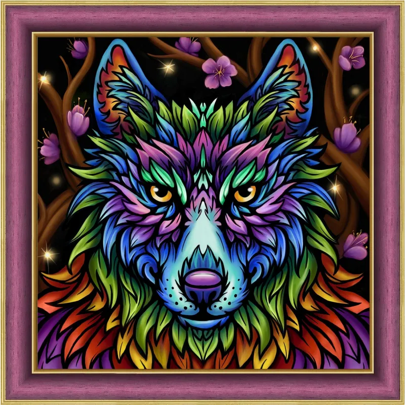 Loup arc-en-ciel 30x30 cm AZ-1754