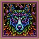 Loup arc-en-ciel 30x30 cm AZ-1754