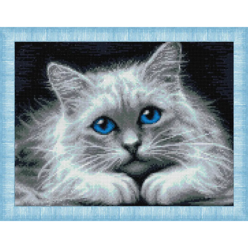 Blauäugige Katze 40x30 cm AZ-1761