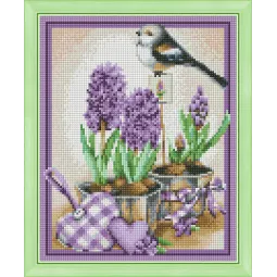 Deimantų paveikslėlio rinkinys Hiacintai Aromatas 24x30 cm AZ-1467
