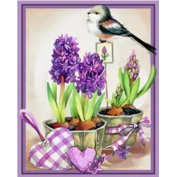 Diamond Painting Kit Hyacinths Aroma 24х30 cm AZ-1467