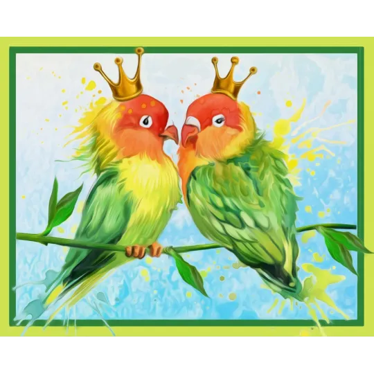 Diamond Painting Set Unzertrennliche 30x24 cm AZ-1471