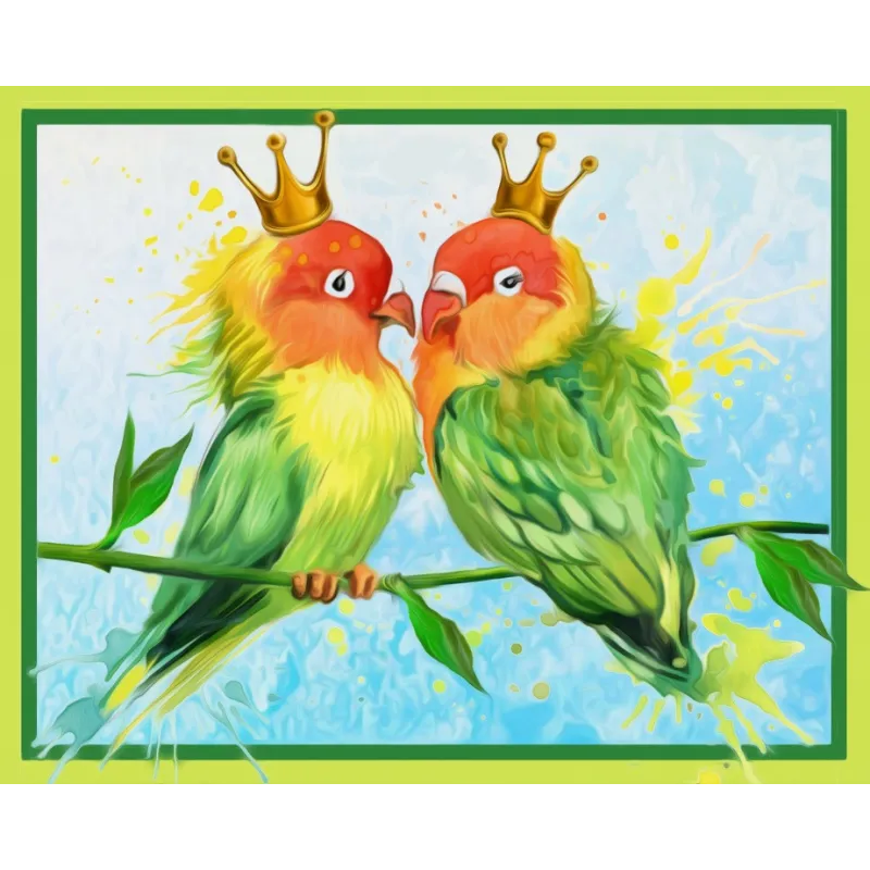 Diamond Painting Set Unzertrennliche 30x24 cm AZ-1471