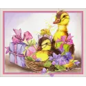 (Eingestellt) Diamond Painting Kit Fluffy Ducks AZ-1474