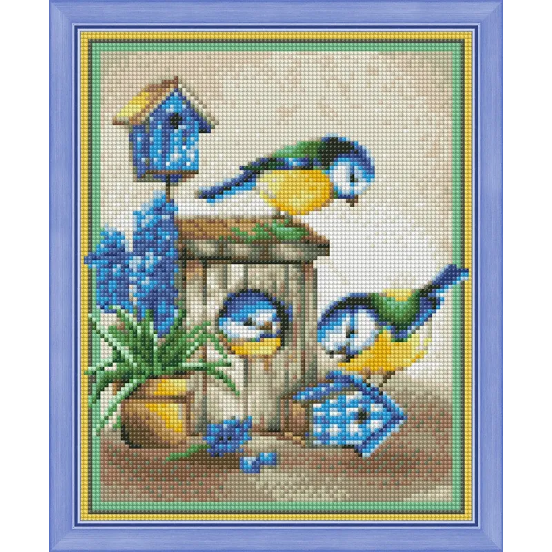 Kit de peinture diamant oiseaux amicaux 24x30 cm AZ-1475