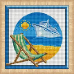 (Discontinued) Diamond Painting Kit Long Waiting Vessel 20х20 cm AZ-1485