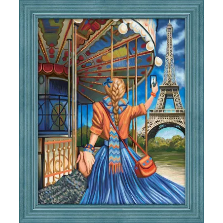 (Discontinué) Kit de peinture diamant Follow me Paris 50х40 cm AZ-1631