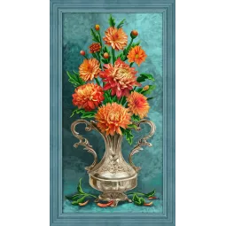 Diamond painting kit Flowers 30х60 cm AZ-1633