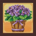 Diamond painting kit Flowers 15х15cm AZ-1637