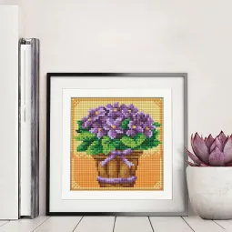 Deimantų tapybos rinkinys Gėlės 15х15cm AZ-1637