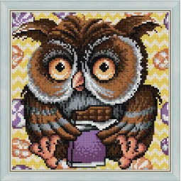 Diamond painting kit Owl 25х25 cm AZ-1641