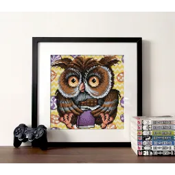 Diamond painting kit Owl 25х25 cm AZ-1641