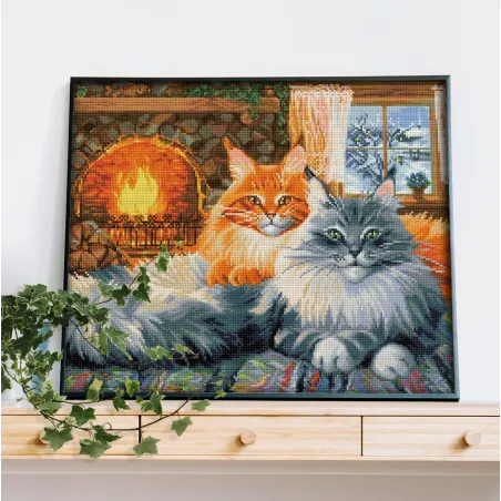 Kit de peinture diamant 2 Chats 40х50 cm AZ-1649