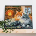 Diamant-Malerei-Set 2 Katzen 40 x 50 cm AZ-1649