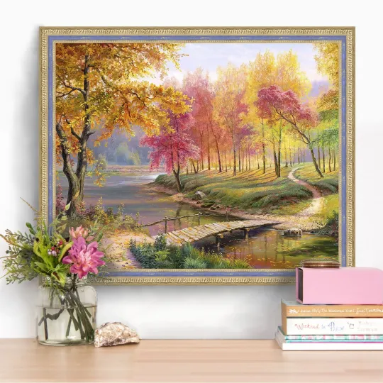 Herbst im Alten Park 50x40 cm AZ-1822