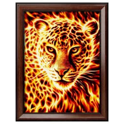 Feuer Leopard 30x40 cm AZ-1849