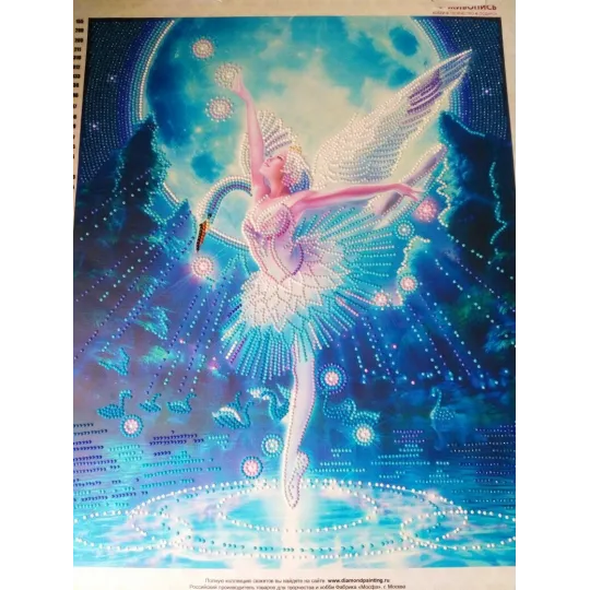 (Discontinued) Diamond painting kit Swan Lake AZ-3019