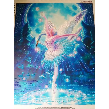 (Discontinued) Diamond painting kit Swan Lake AZ-3019