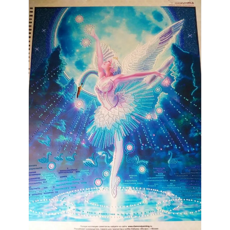 (Discontinued) Diamond painting kit Swan Lake AZ-3019