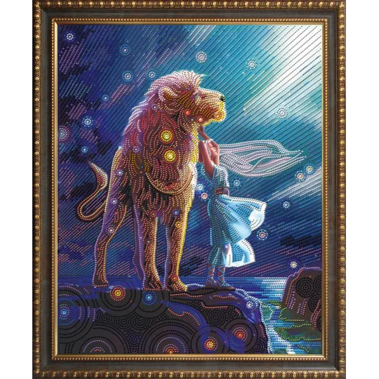 (Discontinued) Diamond painting kit Lion Constellation 40х50 cm AZ-3020