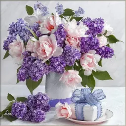 Bouquet Lilac tenderness 40*40 cm AZ-1879