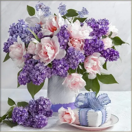 Bouquet Lilas tendresse 40*40 cm AZ-1879