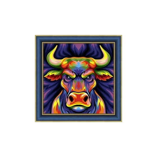 (SALE) Coloured bull 25x25 cm AZ-1884