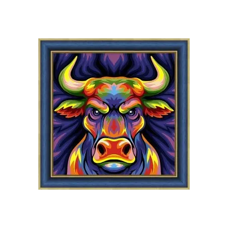 (SALE) Coloured bull 25x25 cm AZ-1884