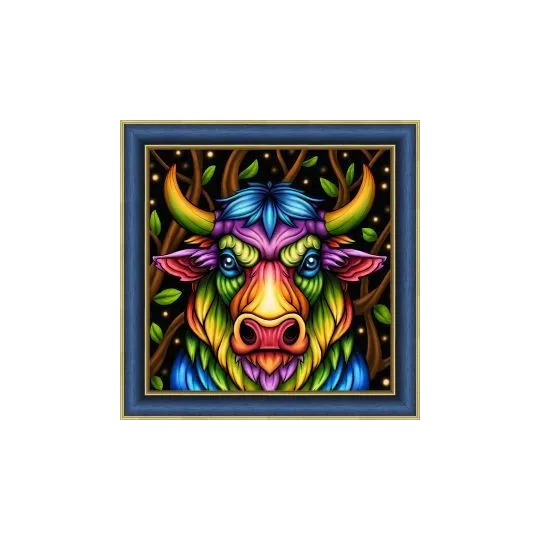 (AUSVERKAUF) Regenbogenbulle 25x25 cm AZ-1885