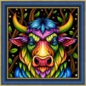 (SONDERANGEBOT) Regenbogenstier 25x25 cm AZ-1885