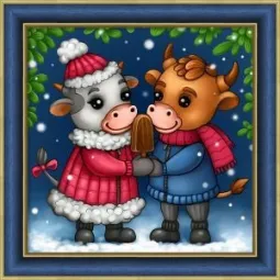 (SALE) Bulls and popsicle 25x25 cm AZ-1886