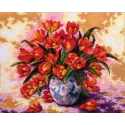 (Discontinué) Kit de peinture diamant Tulipes dans le vase 40x50 cm AZ-318