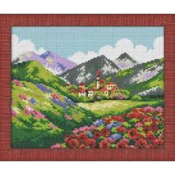 (Nutrauktas) Deimantų paveikslėlio rinkinys Kalnų grožis 24x30 cm AZ-332